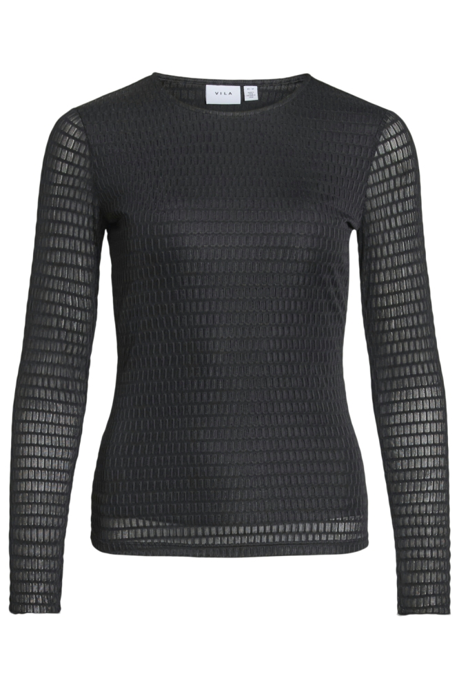 VILARINE O-NECK L/S TOP - NOOS 14107484 Black Beauty